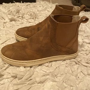 UGG leather cognac ankle boot.  Size 5